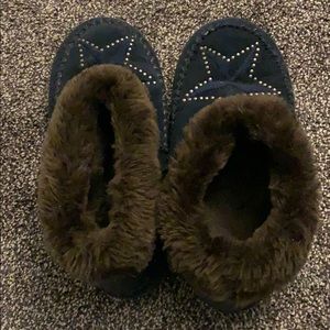 Lucky brand slippers with hard soles